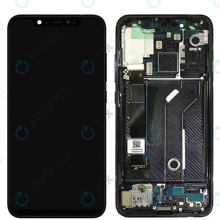 Xiaomi Mi 8 - LCD Display + Touchscreen Front Glas + Rahmen (Black) - 5606100400B6 Genuine Service Pack