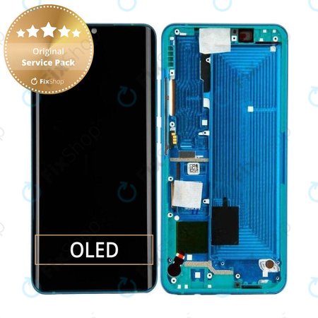 Xiaomi Mi Note 10, Mi Note 10 Pro - LCD Display + Touchscreen Front Glas + Rahmen (Aurora Green) - 56000100F400 Genuine Service Pack