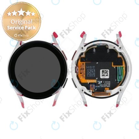 Samsung Galaxy Watch 5 40mm R900 - LCD Display + Touchscreen Front Glas + Rahmen (Silver) - GH82-30040C Genuine Service Pack