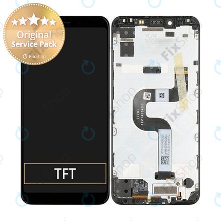 Xiaomi Mi A2 - LCD Display + Touchscreen Front Glas + Rahmen (Black) - 5606100530B6 Genuine Service Pack