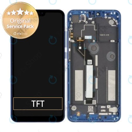 Xiaomi Mi 8 Lite - LCD Display + Touchscreen Front Glas + Rahmen (Blue) - 561010010033 Genuine Service Pack