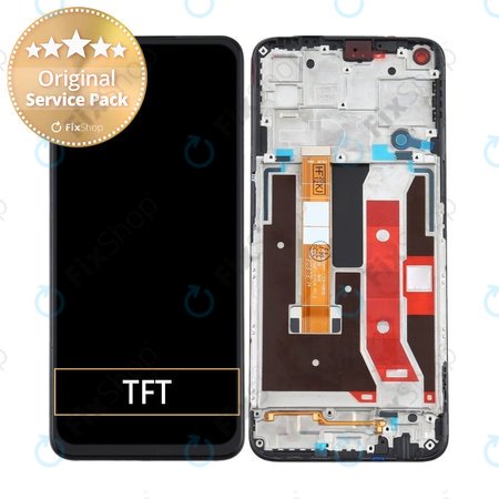 Oppo A72 - LCD Display + Touchscreen Front Glas + Rahmen - REF-OPPOA7201BF Genuine Service Pack