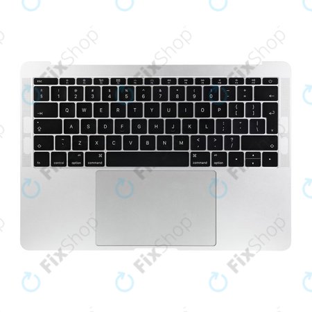 Apple MacBook Pro 13" A1708 (Late 2016 - Mid 2017) - Oberer Rahmen Tastatur + Tastatur UK + Mikrofon + Trackpad + Lautsprecher (Silver)