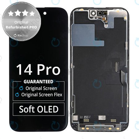 Apple iPhone 14 Pro - LCD Display + Touchscreen Front Glas + Rahmen Original Refurbished PRO