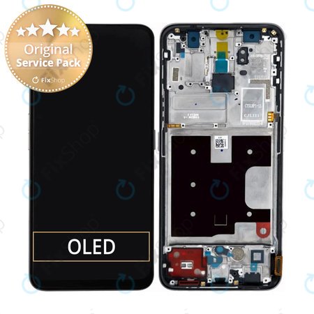 Oppo Reno 2 Z - LCD Display + Touchscreen Front Glas + Rahmen - REF-OPPOR2Z01BF Genuine Service Pack