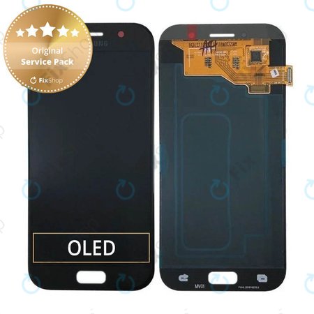 Samsung Galaxy A5 A520F (2017) - LCD Display + Touchscreen Front Glas (Black Sky) - GH97-19733A, GH97-20135A Genuine Service Pack