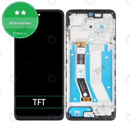 Motorola Moto G73 - LCD Display + Touchscreen Front Glas + Rahmen (Black) TFT