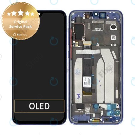 Xiaomi Mi 9 SE - LCD Display + Touchscreen Front Glas + Rahmen (Ocean Blue) - 5610100210B6 Genuine Service Pack