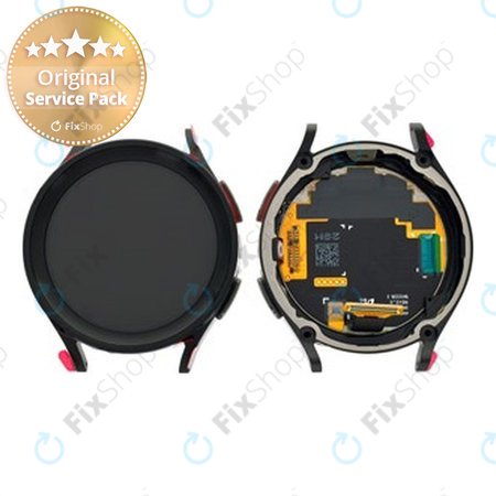 Samsung Galaxy Watch 5 Pro 45mm R925 - LCD Display + Touchscreen Front Glas + Rahmen (Black Titanium) - GH82-30045B Genuine Service Pack