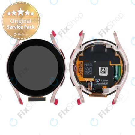 Samsung Galaxy Watch 5 40mm R900 - LCD Display + Touchscreen Front Glas + Rahmen (Pink Gold) - GH82-30040D Genuine Service Pack