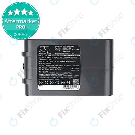 Dyson DC-series, V6 - Akku Batterie 965874-02 Li-Ion 21.6V 2500mAh HQ